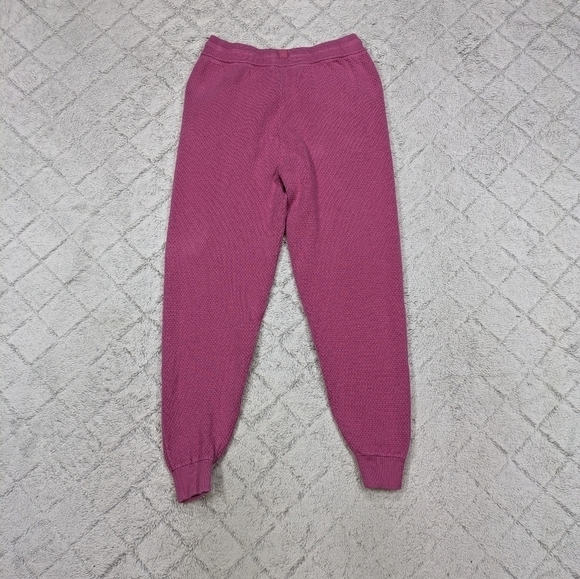 Tommy John Joggers Women's M Pink Berry Sweater Lounge Ribbed Texture - Picture 10 of 11